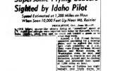 26 июня 1947 года&nbsp;освещение случая&nbsp;в ЧикагоСан.&nbsp;Возможно здесь был впервые использован&nbsp;термин&nbsp;"летающая тарелка" (летающее блюдце).
