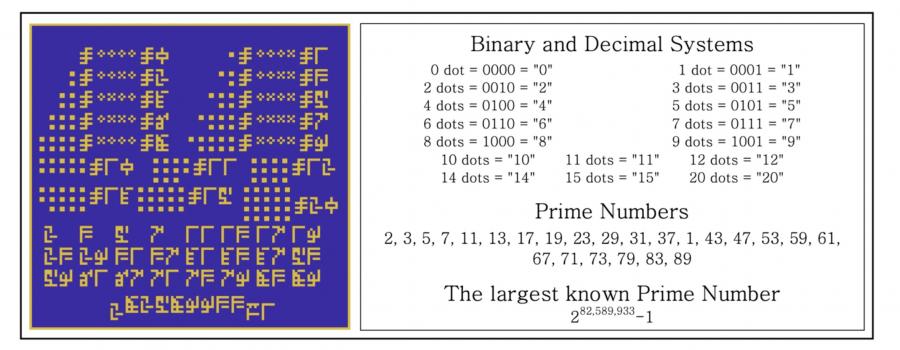 ©&nbsp;“A Beacon in the Galaxy: Updated Arecibo Message for Potential FAST and SETI Projects,” by Jonathan H. Jiang et al. Preprint posted online March 4, 2022&nbsp;(CC BY-NC-SA 4.0)
